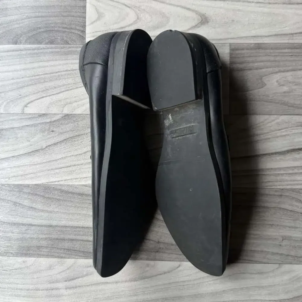 Calvin Klein CMJameson Black Leather Buckle Loafers Mens Size 10